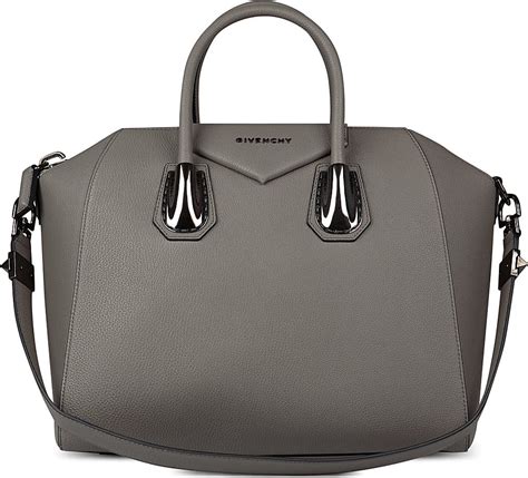 givenchy antigona medium dark grey grained leather handbag|Givenchy antigona bag sale.